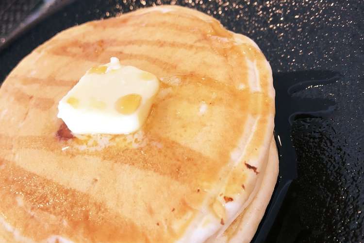 卵無しのもっちりホットケーキを1人分 レシピ 作り方 By しおごはん クックパッド