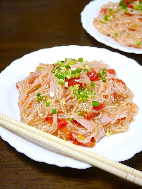 防災レシピ！ワンパン☆素麺ナポリタンの画像
