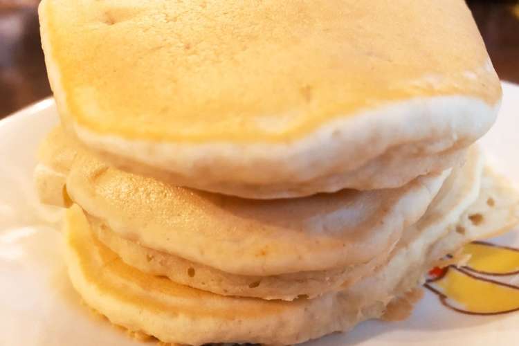 材料3つで ふんわりパンケーキ レシピ 作り方 By きょうちゃんママだよ クックパッド 簡単おいしいみんなのレシピが371万品