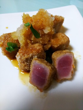 超簡単!絶品マグロの一口竜田揚げ
