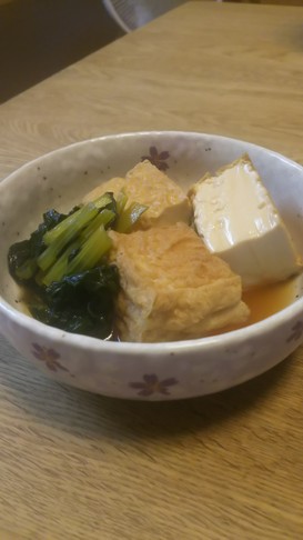 厚揚げと小松菜の煮物☺