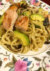 生鮭とアボカドのクリームパスタ