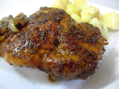 チキンのマスタードバルサミコソテーの写真