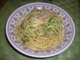 新ごぼうとツナの和風スパゲッティー