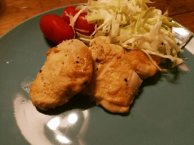 レンジで作るサラダチキン!からし味噌味