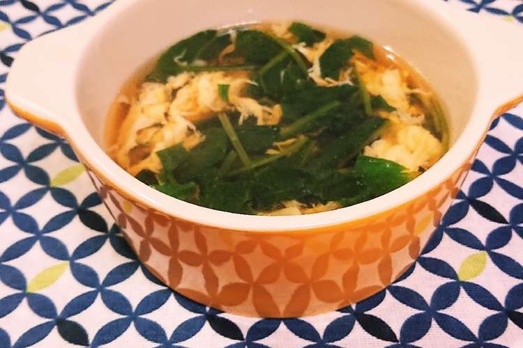 ほうれん草とたまごの簡単中華スープ レシピ 作り方 By ちよまごちゃん クックパッド 簡単おいしいみんなのレシピが366万品