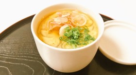 鍋で簡単!白だしで茗荷の茶碗蒸し