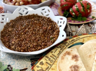 エジプト♡ブラウンレンティル豆の伝統料理の写真