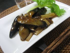 ナスとエリンギのエスニック風