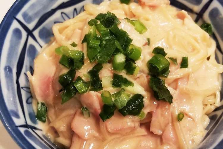 そうめん つゆボナーラ 半田麺 レシピ 作り方 By Khj Ys クックパッド 簡単おいしいみんなのレシピが366万品
