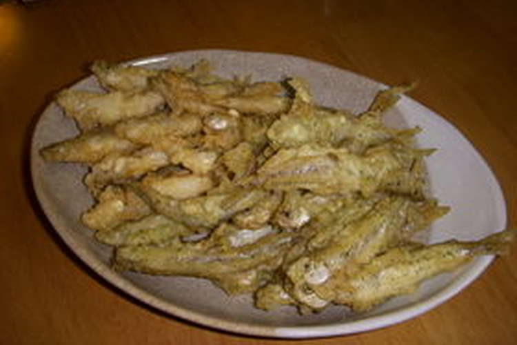 釣り魚料理 ワカサギの天ぷら