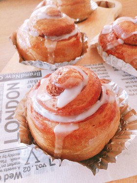 パン作り初めてでも簡単♡シナモンロール♡