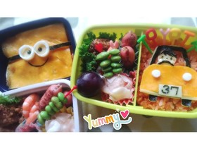 キャラ弁 ミニオン&ドライブオムライス