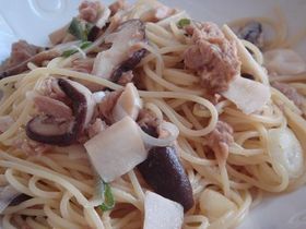 簡単きのことツナの和風パスタ