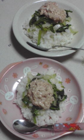 手抜きじゃないよ!簡単ツナマヨおひたし丼
