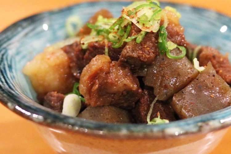 蒟蒻と牛スジ肉のどて煮 レシピ 作り方 By Tat クックパッド