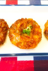 マフィン型で納豆キムチのチーズ焼き