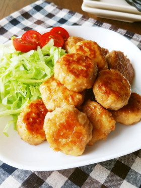 豆腐でふんわり♪鶏つくねの照り焼き