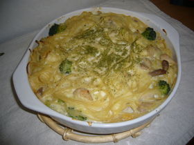 満腹かぼちゃのパスタグラタン