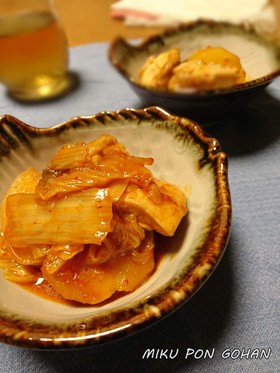 鶏肉とじゃがいものキムチ煮