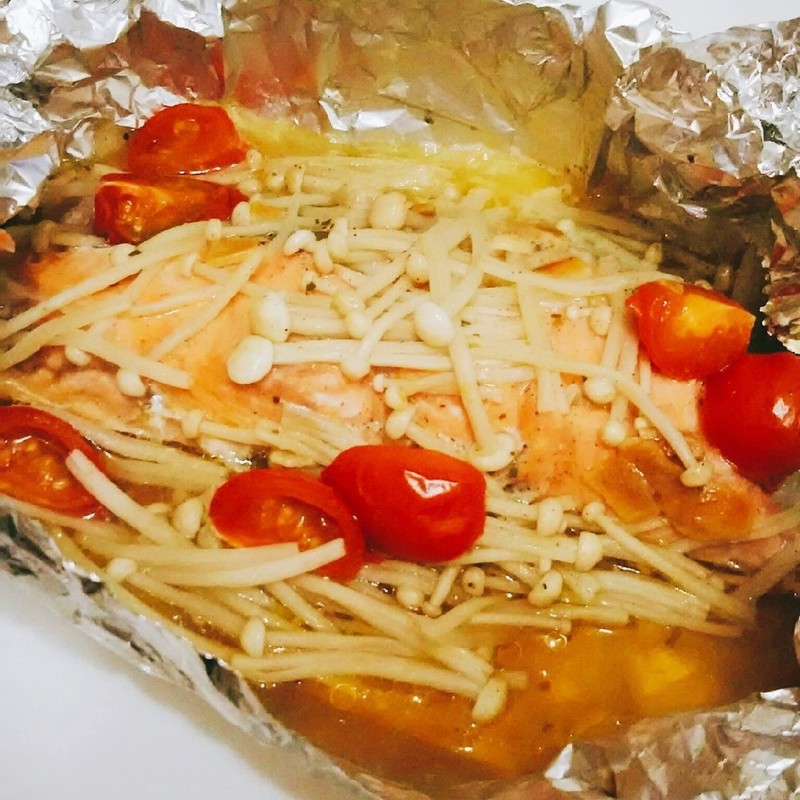 ハニーマスタードサーモンのホイル焼きレシピ
