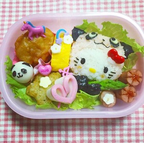 キャラ弁☆パンダキティちゃん校外学習弁当