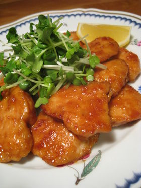 鶏胸肉のにんにく醤油焼き☆
