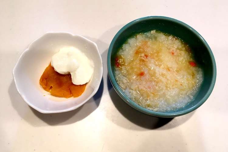 離乳食中期 ササミがゆとヨーグルト レシピ 作り方 By けい けい クックパッド