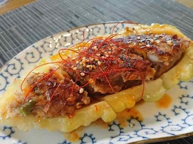 ゴーヤの肉詰め×SHiBORO