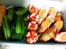 お弁当 お花ウインナー