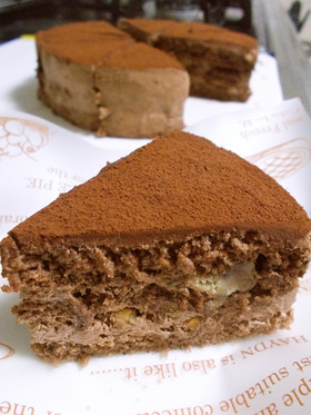 白玉粉!!スポンジで♡生チョコケーキ♡