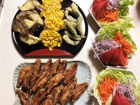 鶏手羽中の甘唐揚げ