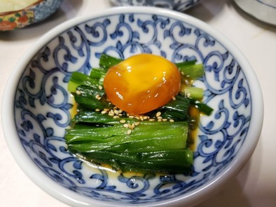 卵黄の麺つゆ漬けの写真