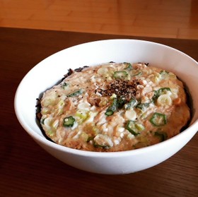 ツナ☆ネギ☆オクラのふわふわ丼