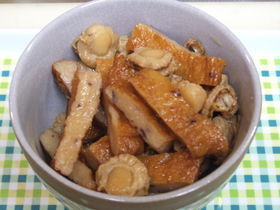 いか天とベビーホタテの煮物