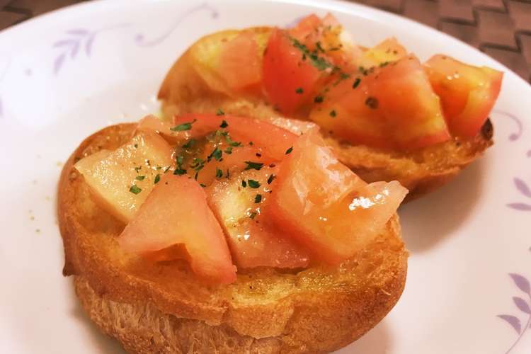 家にあるもので 簡単ブルスケッタ レシピ 作り方 By Choco クックパッド