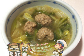 たっぷり白菜の肉だんごスープ