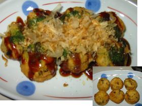 ふわ×②豆腐のヘルシーたこ焼き♪明石焼♪
