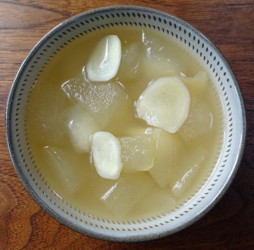 冬瓜と生姜の葛餡スープで芯から暖まろうの画像