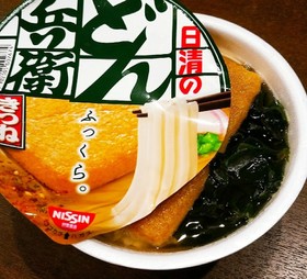 どん兵衛(カップ麺)でわかめダイエット♪