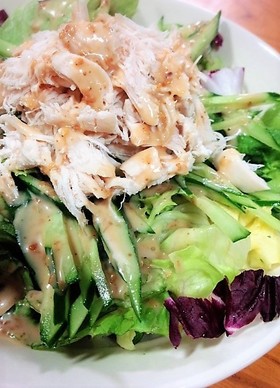 バンバンジー風!茹で鶏のサラダ♡
