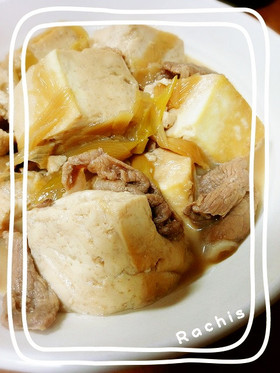 余ったすき焼きのタレで!肉豆腐♪