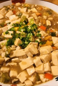 中華みそ風味●４色ピーマンの野菜麻婆豆腐