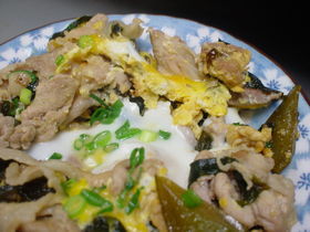 こんなに美味しい☆豚肉とわかめの卵炒め