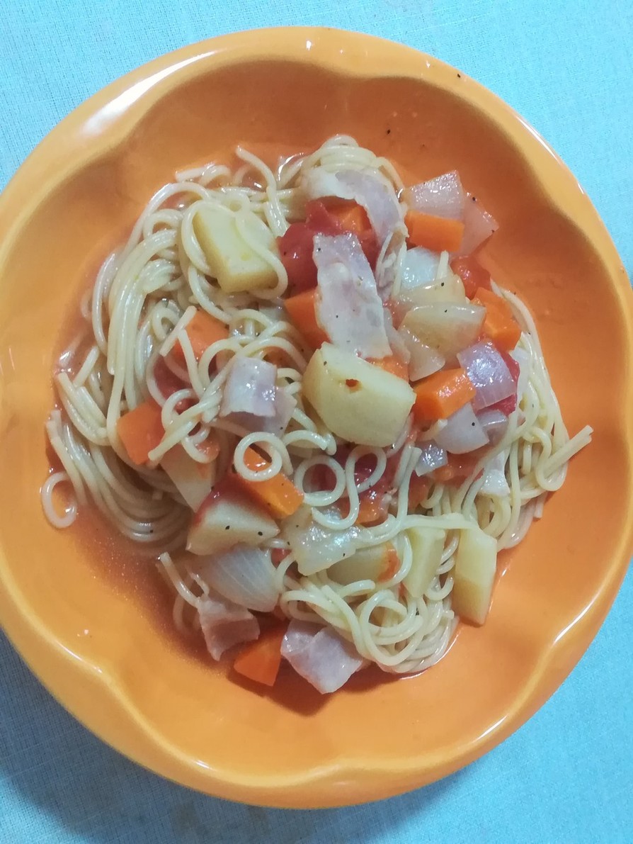 ホットクックでミネストローネ風パスタ！