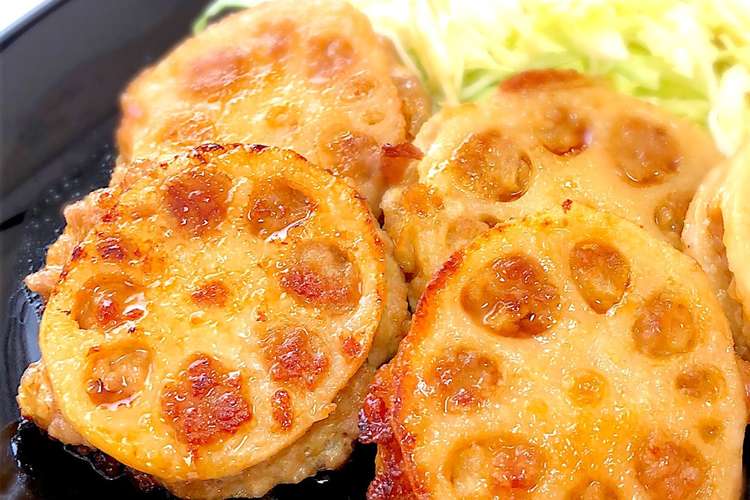 簡単 れんこんで つくねはさみ焼き レシピ 作り方 By Chico クックパッド