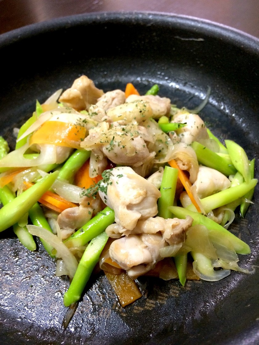 鶏肉と野菜のスパイシー炒めのレシピ