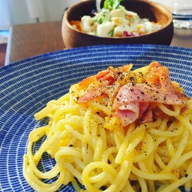 生クリームを使わないカルボナーラ