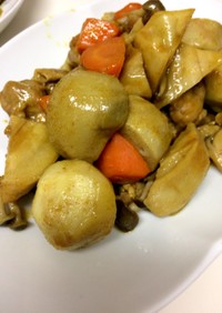 根菜と鶏モモ肉の和風カレー煮