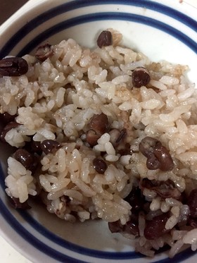 小豆から簡単お赤飯